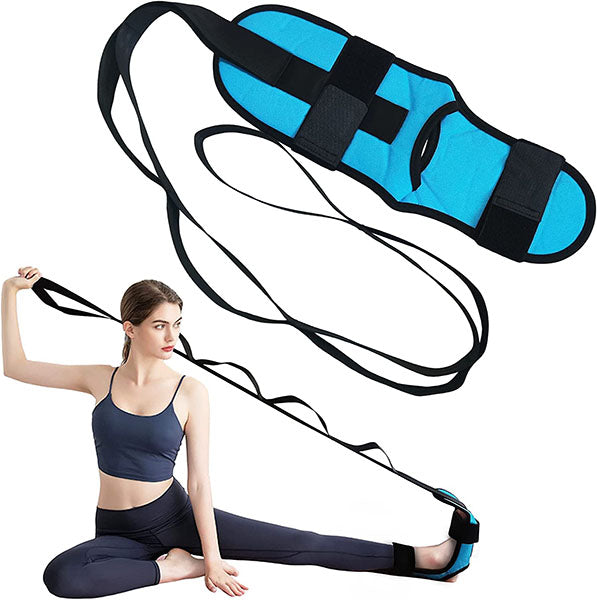 Yoga Stretching Strap for Physical Therapy with Grip Loops Fitness