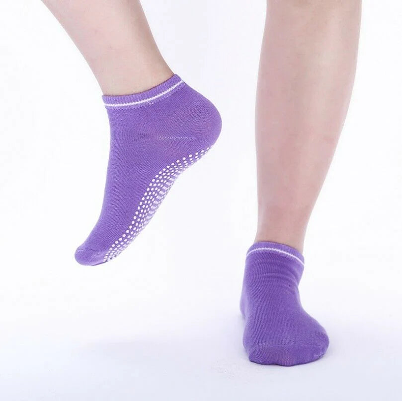 1 Pc Grip Socks Yoga Socks with Grips for Women Non Slip, Pilates, Workout,  Pure Barre, Ballet, Dance, Hospital Socks(Pink)